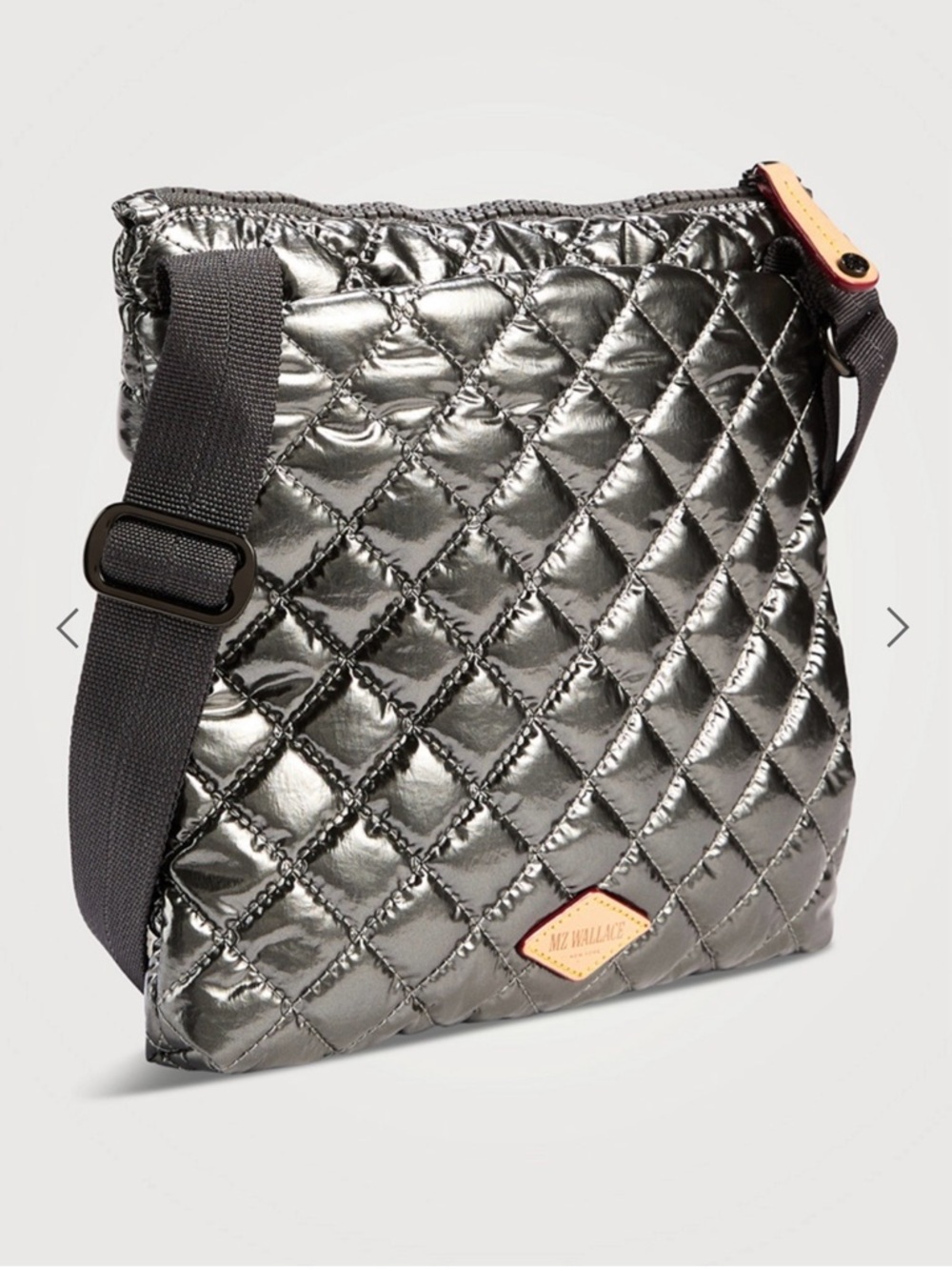 MZ Wallace Metro Flat Crossbody Bag — Pewter — New Without Tags - Picture 2 of 8
